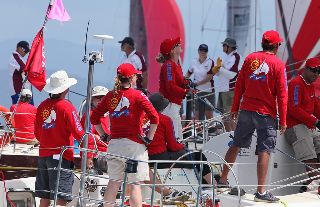 Crews downwind - Audi Hamilton Island Race Week 2012 © Crosbie Lorimer http://www.crosbielorimer.com